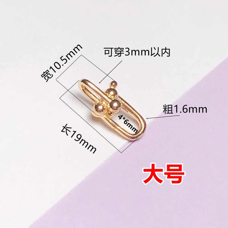 S925 Sterling Silver Plated 18 Gold Horseshoe Buckle Pearl Necklace Tail Buckle Connecting Buckle Diy Handmade Beaded Bracelet Buckle - Image 5