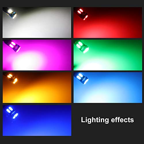 WeiXuan 10X T5 LED Bulbs Wedge 74 70 37 17 2721 PC74 PC37 LED Lamps for Car Interior Gauge Cluster Dashboard Instrument Panel Indicators (White) - Image 5