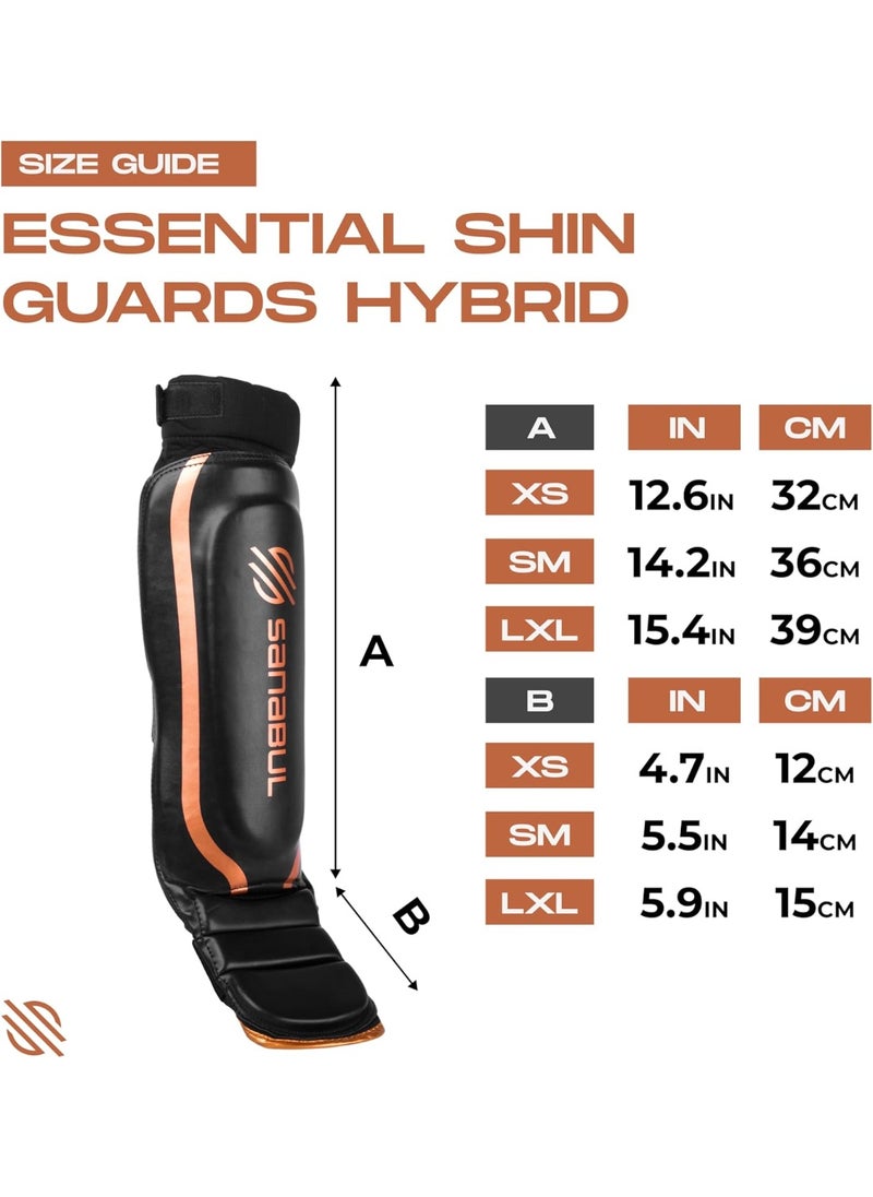 Sanabul  Essential Sleeve Kickboxing Shin Guards | MMA Shin Guards | Muay Thai Shin Guards | Hybrid Neoprene Design, X-small  - Image 5