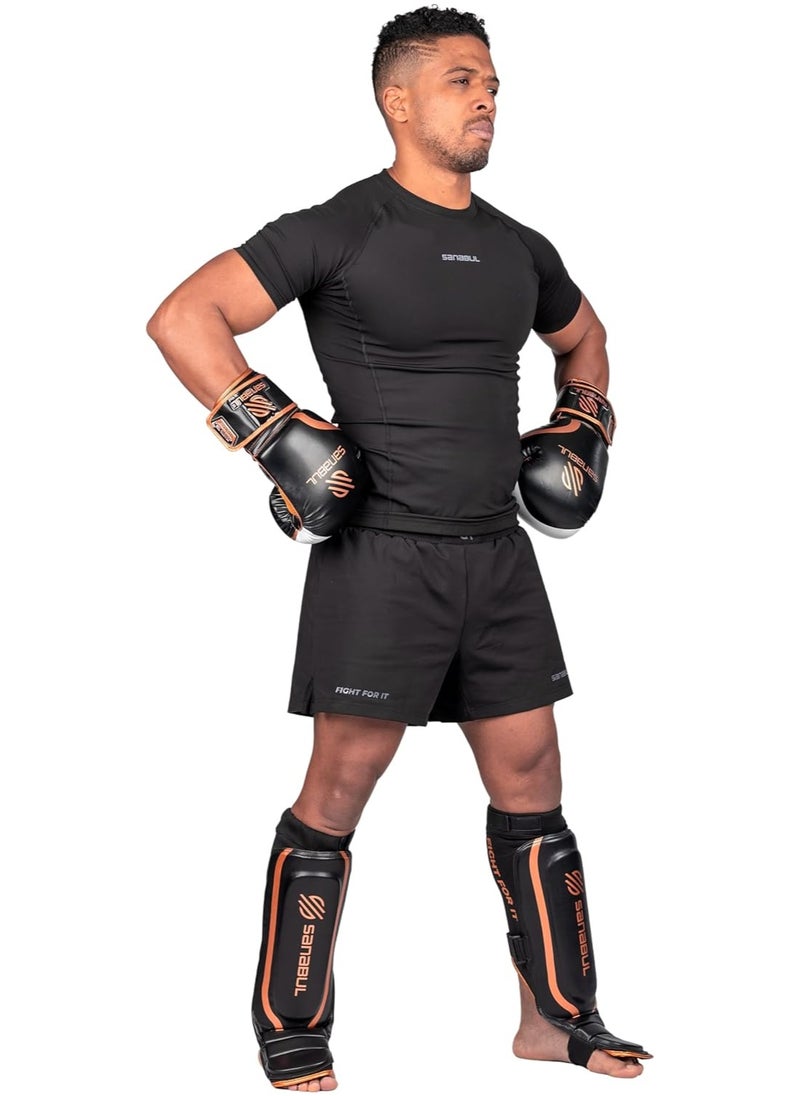 Sanabul  Essential Sleeve Kickboxing Shin Guards | MMA Shin Guards | Muay Thai Shin Guards | Hybrid Neoprene Design, X-small  - Image 2