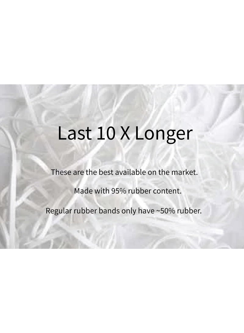 أربطة مطاطية متينة | أربطة مطاطية مقاومة للأشعة فوق البنفسجية، كبيرة وسميكة جدًا - عبوة من 40 رباطًا (مقاس #64، 1/4 × 3 1/2 بوصة) (لون أبيض)أربطة مطاطية متينة | أربطة مطاطية مقاومة للأشعة فوق البنفسجية، كبيرة وسميكة جدًا - عبوة من 40 رباطًا (مقاس #64، 1/4 × 3 1/2 بوصة) (لون أبيض) - Image 5