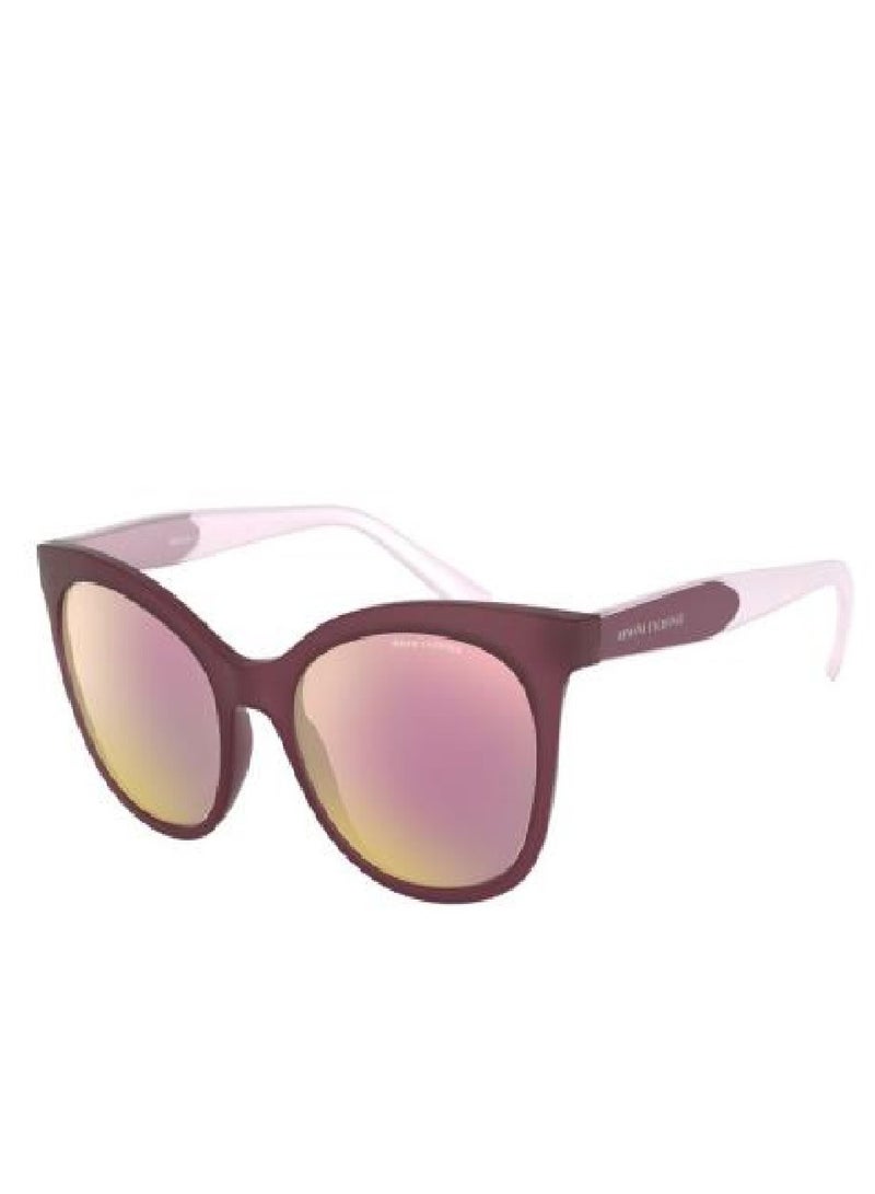 ارماني اكسشينج نظارة شمسية أرماني إكستشينج على شكل فراشة وردي/بورجوندي للنساء 0AX4094SF 83031T54 مقاس 54 - Image 1