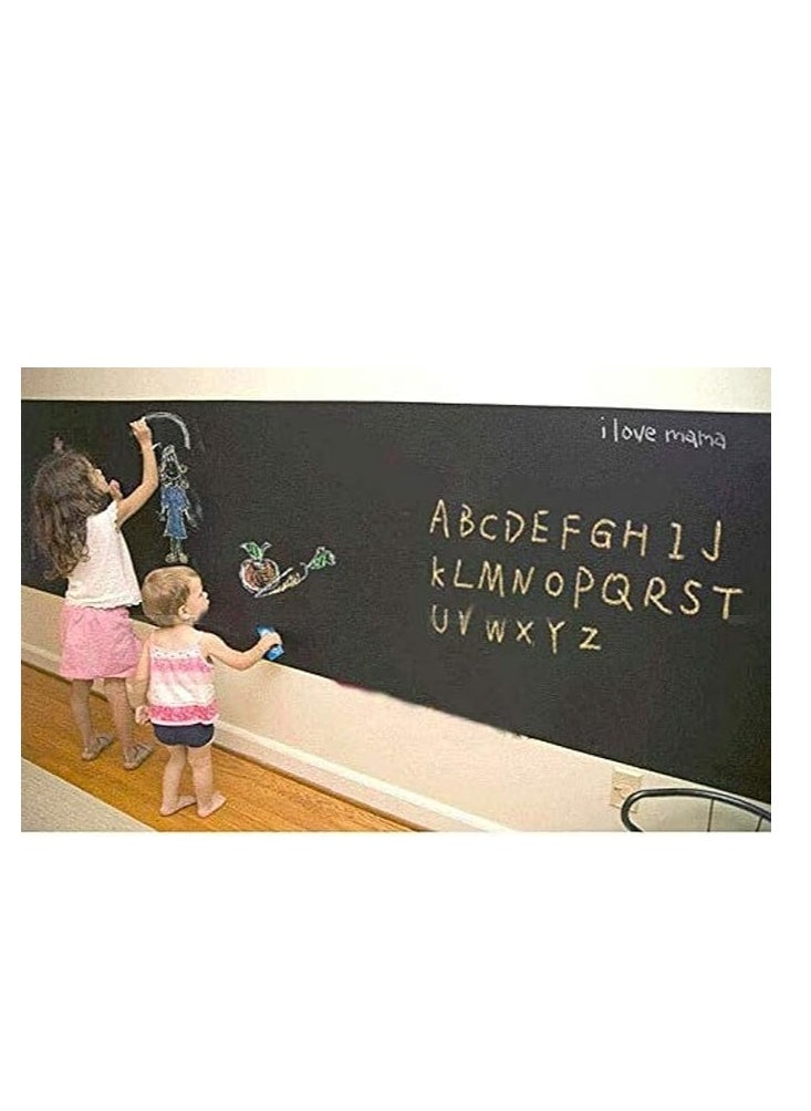 Terabyte Black Board Sticker,  Chalkboard Sticker with  Removable Teaching Writing Stickers Self-adhesive Wall Stickers Vinyl Draw Décor for Kids Rooms, School, Home, Office 45x200cm  - Image 3