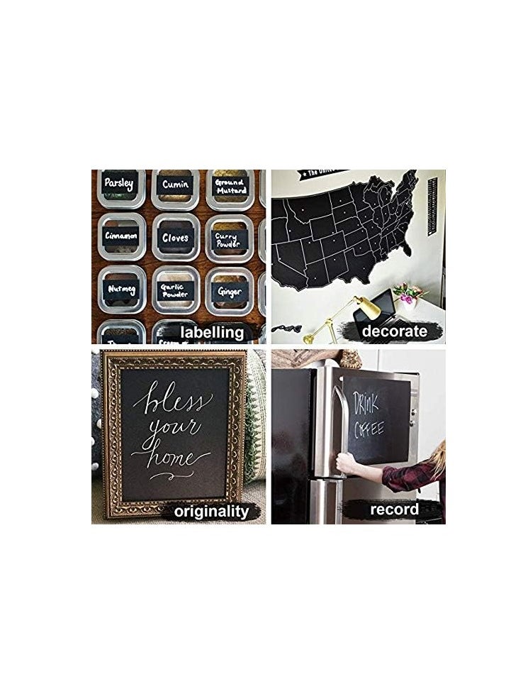 Terabyte Black Board Sticker,  Chalkboard Sticker with  Removable Teaching Writing Stickers Self-adhesive Wall Stickers Vinyl Draw Décor for Kids Rooms, School, Home, Office 45x200cm  - Image 2