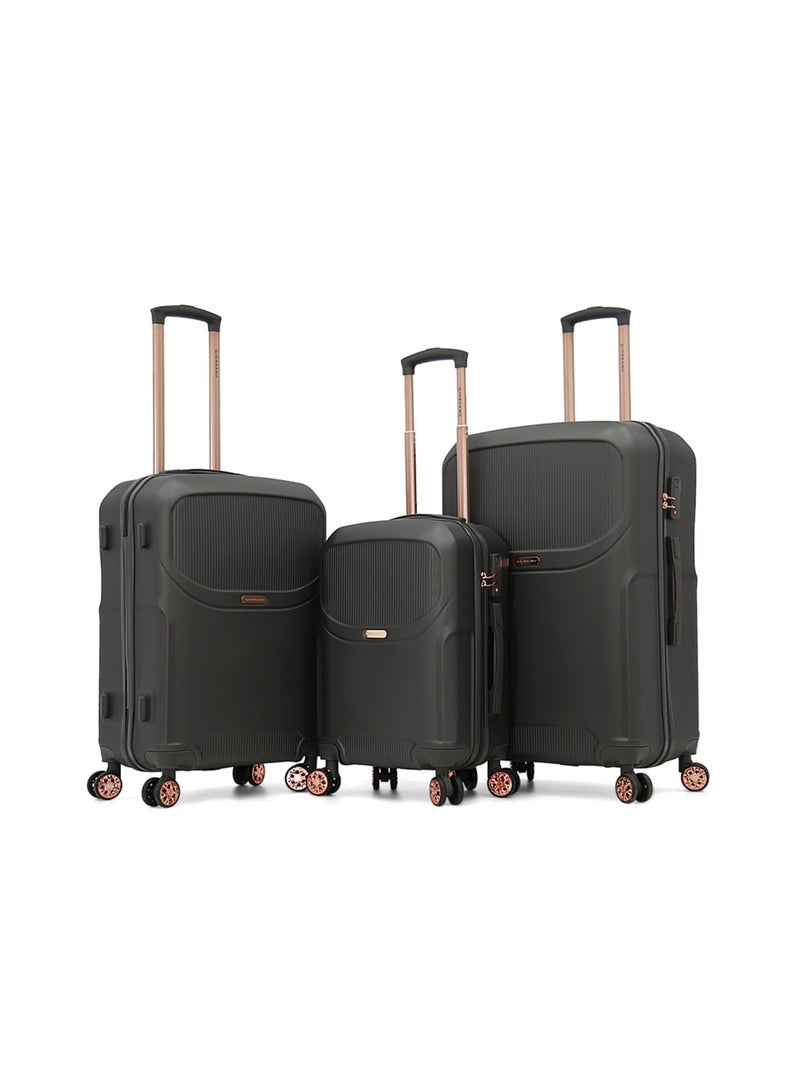 GIORDANO Hardshell Luggage Trolley Bag 3 Pieces Set,Grey (S-20",M-24",L-28") - Image 1