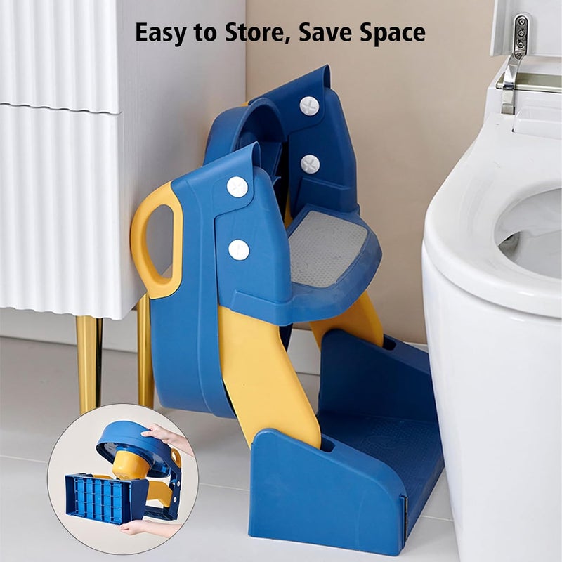 TDOO Kids Potty Training Seat with Non-Slip Ladder - 3-in-1 Foldable Toilet Seat for Boys and Girls - Image 5