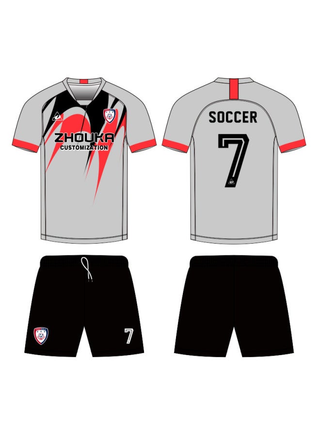 Sublimation Football Uniform Set Customized New Quick-drying Breathable Football Jersey Summer Outdoor Sports Men's Short-sleeved