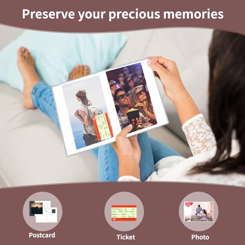 vivinin ألبوم صور فيفينين 2 حزمة 4x6، غلاف قماش، ألبوم صور صغير لـ 36 جيب يحمل 72 صورة، كتاب صور للصور العائلية والذكريات وعطلات الأطفال (رمادي) - Image 4