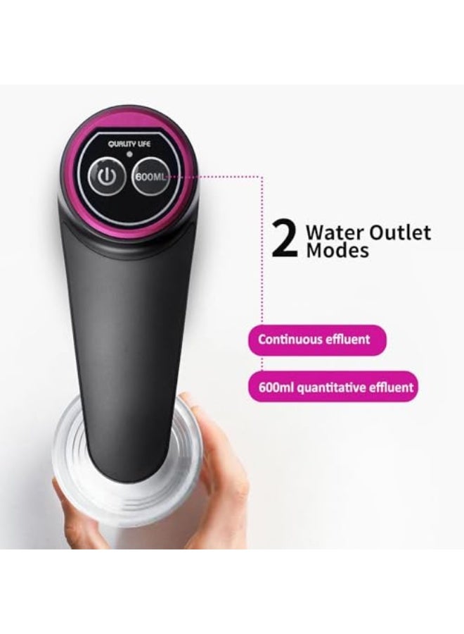 HiPiCok 5 Gallon Water Pump, Water Dispenser for 5 Gallon Bottle, USB-C Rechargeable Water Jug Dispenser, Portable Automatic Water Pump for Home, Black - Image 2