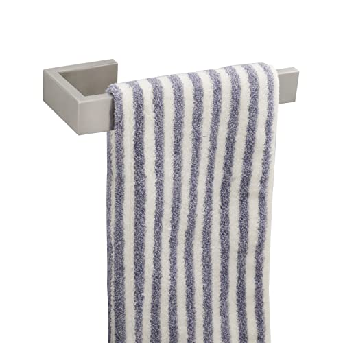 TocTen Hand Towel Holder/Towel Ring - Thicken SUS304 Stainless Steel Bathroom Hand Towel Hanger, 9 Inch Heavy Duty Wall Mounted Towel Rack, Square Hand Towel Bar for Bathroom Hardware (Brush, 9 in) - Image 1