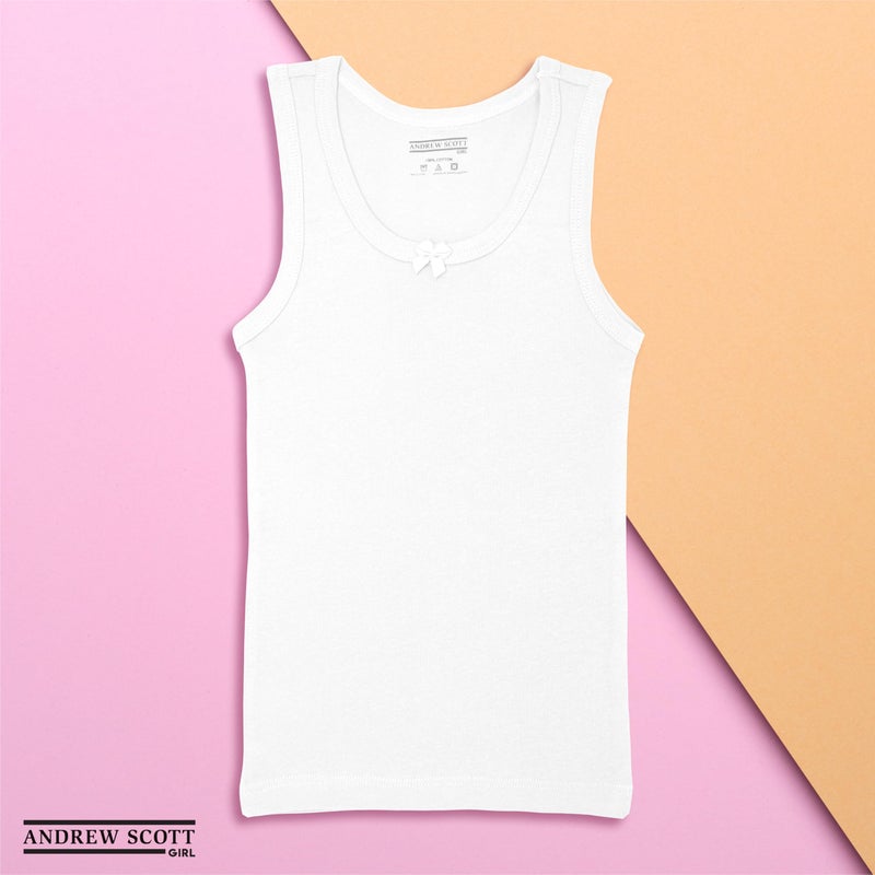 Andrew Scott Girls Camis & Tanks |100% Cotton Tank Top Layering Undershirts | Multi Pack Colors - Image 3
