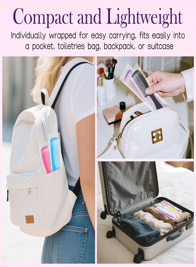 HQSLsund Bulk Hair Brush Set, Individually Wrapped Detangling Brushes for Wet & Dry Hair, Disposable Fine Wide Hair Combs for Women Men Travel Hotel Shelter Charity Supplies 5 Colors (6.8 inch, Count, 30) - Image 5