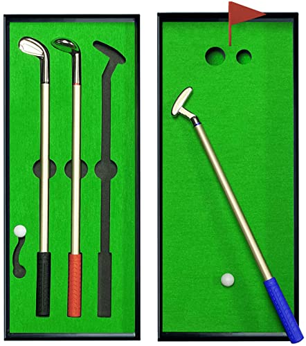 SANTA CASA Golf Pen Set & Mini Desktop Golf Putting Green Game - Gifts for Adults, Kids, Dad, Mom, Men, Women, Boss, Coworkers, Teen Boys - Funny Office Desk Toys and Unique Christmas Stocking Stuffers Gifts - Image 1