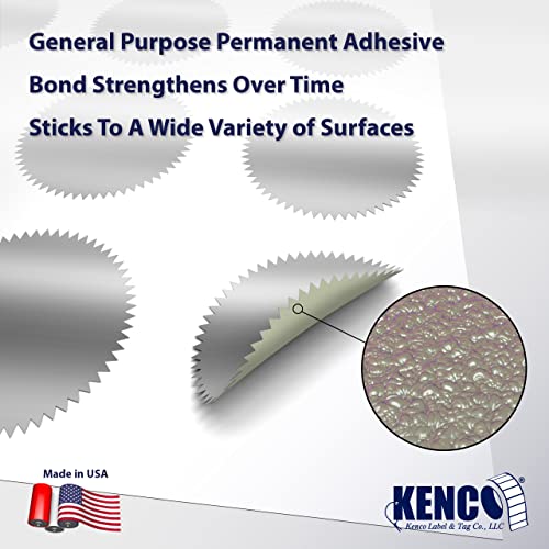 Kenco Silver Metallic 2” Serrated Edge Sealing Stickers – for Sealing, Awards, Embossing, Certificates, and Envelopes Made in The USA (Silver) - Image 4
