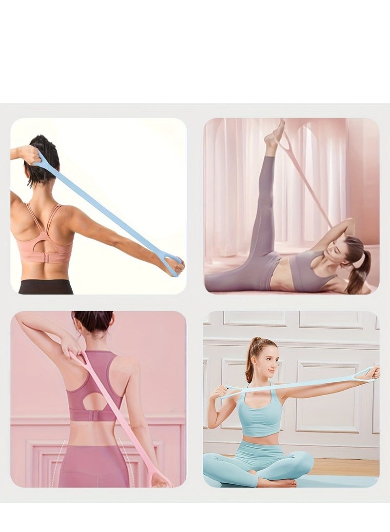 Oldzhan Yoga Belt Arm Back Shoulder Exercises Elastic Rope Stretching Fitness Belt Foot Leg And Hand Stretchers Arm Exerciser Suitable For Yoga Pilates Stretching Home Gym Exercises（pink） - Image 2