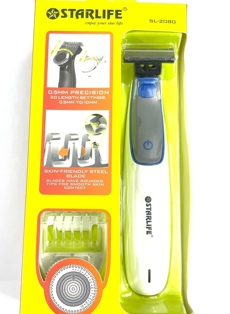 STARLIFE I-Blade SL-2080 Men's Rechargeable Beard Shaver and Trimmer, Multicolour - Image 1