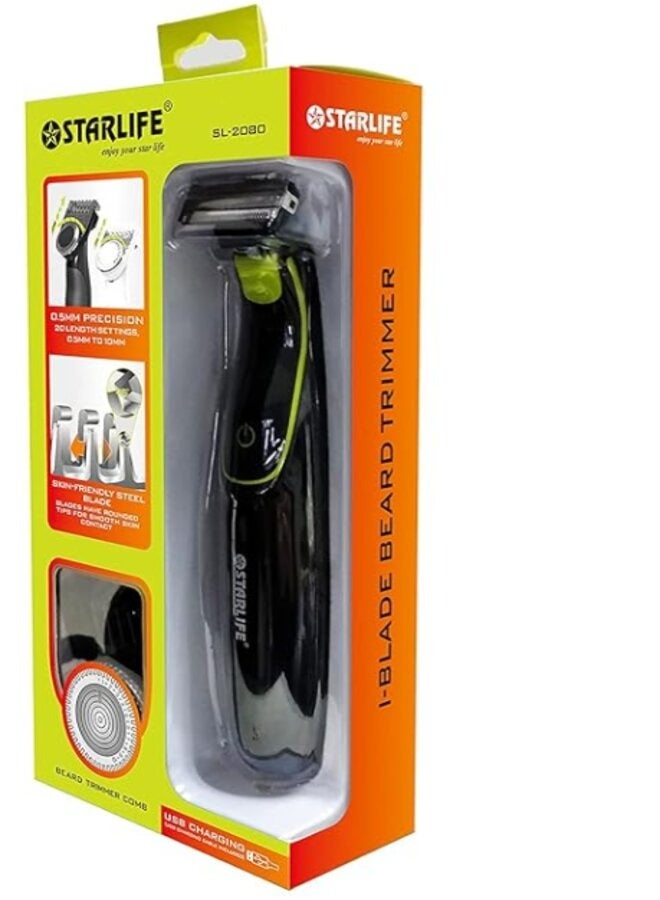 STARLIFE I-Blade SL-2080 Men's Rechargeable Beard Shaver and Trimmer, Multicolour - Image 3