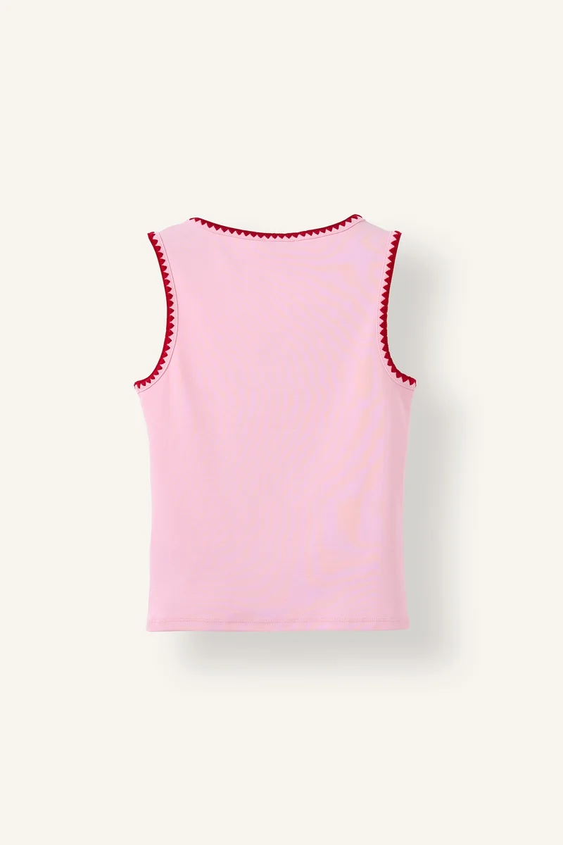 ديفاكتو Slim Fit Round Neck Ribbed Tank Top