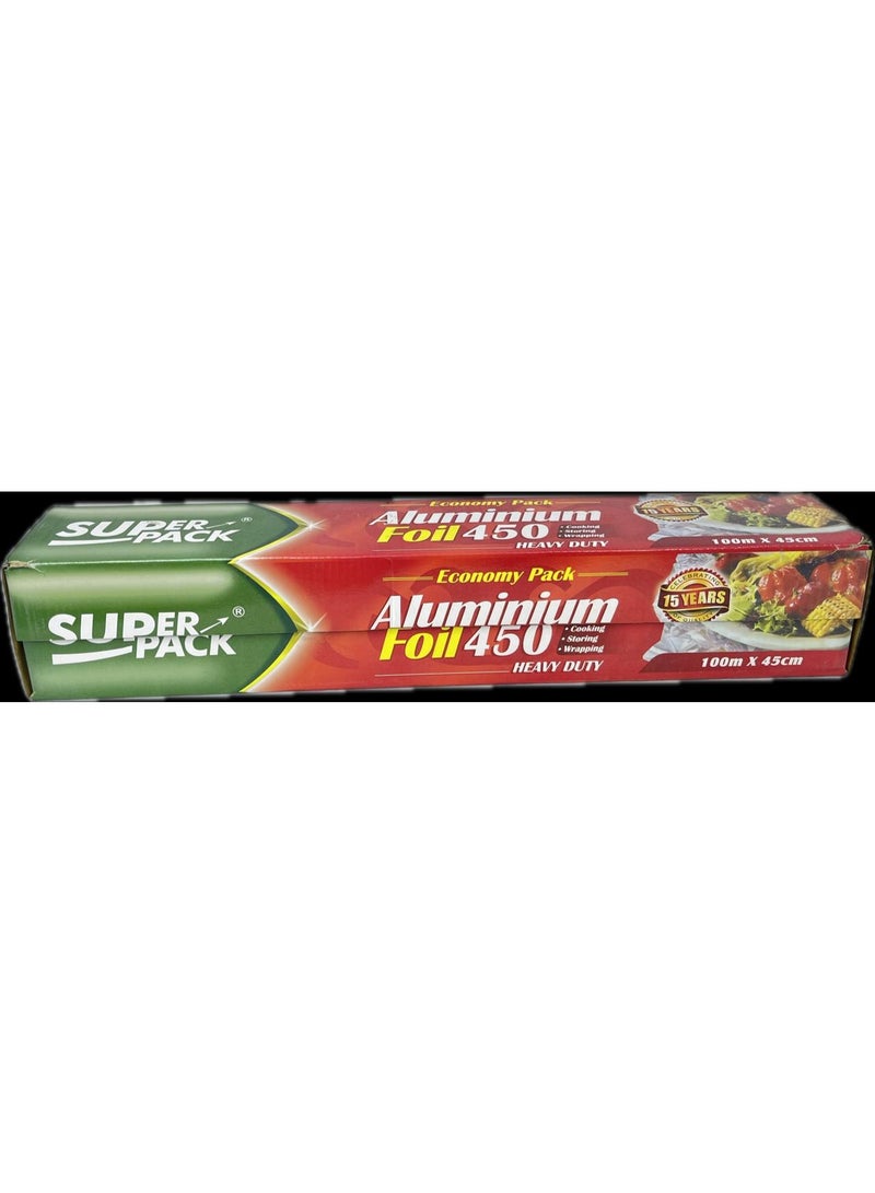 Super Pack Aluminium Foil Roll 45cm × 100m – Heavy Duty
