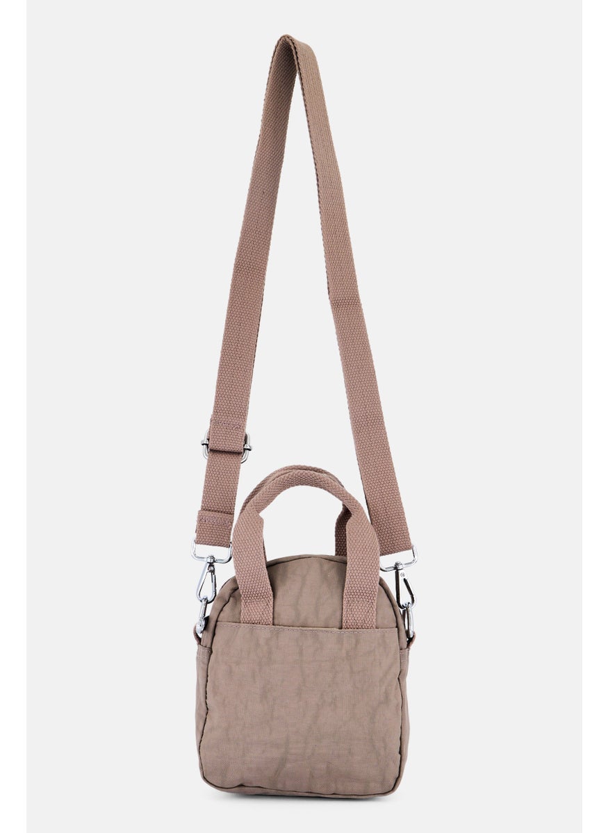 I Love Fashion Women Brand Logo Mini Handbag 15 L x 17 H x 6 W cm, Taupe  - Image 2