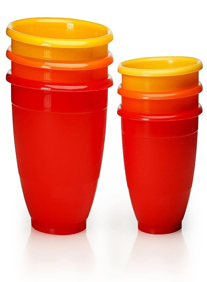 Stephanie Imports Made in USA 6-Piece Set of Prep & Store Plastic Bowls with Clear Lids (BPA-Free and Dishwasher Safe) - Orange, Red and Yellow - Image 2