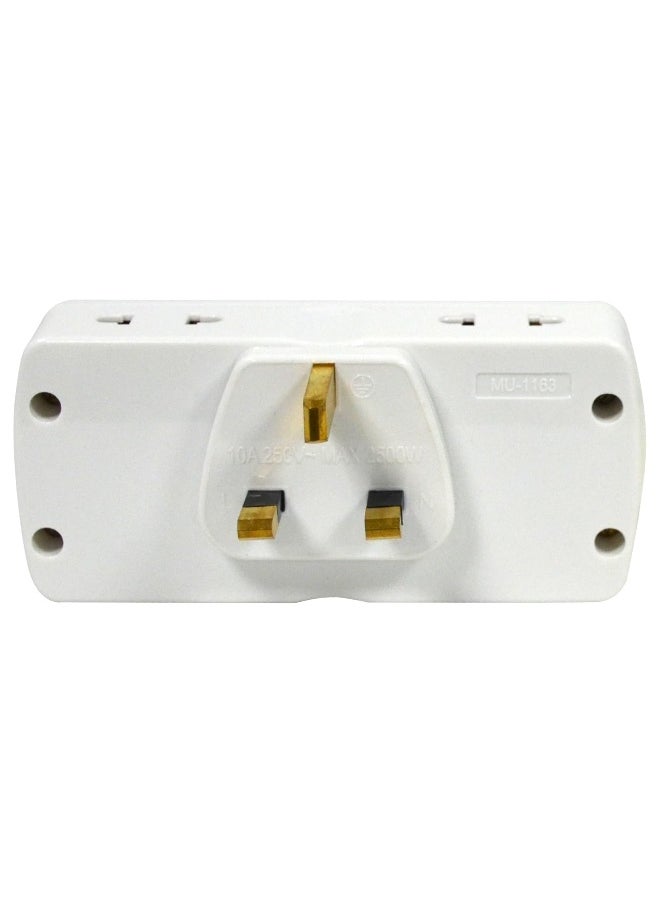 KADRIS Multi Plug Extension Socket, 2 Way Electrical Outlet Extender 3 pin UK type, Wall Charger, Universal Plug Adapter, Charging Station for Home, Office, Kitchen, With Switch  - Image 5