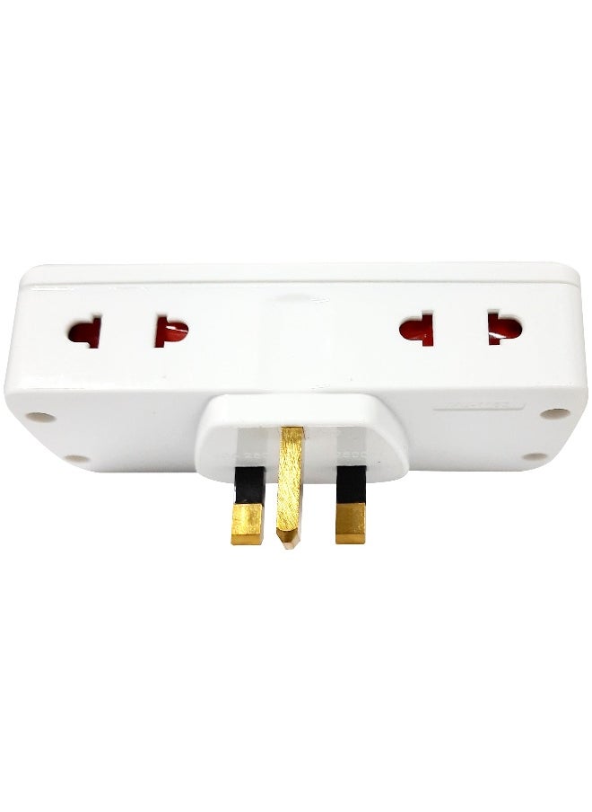 KADRIS Multi Plug Extension Socket, 2 Way Electrical Outlet Extender 3 pin UK type, Wall Charger, Universal Plug Adapter, Charging Station for Home, Office, Kitchen, With Switch  - Image 3