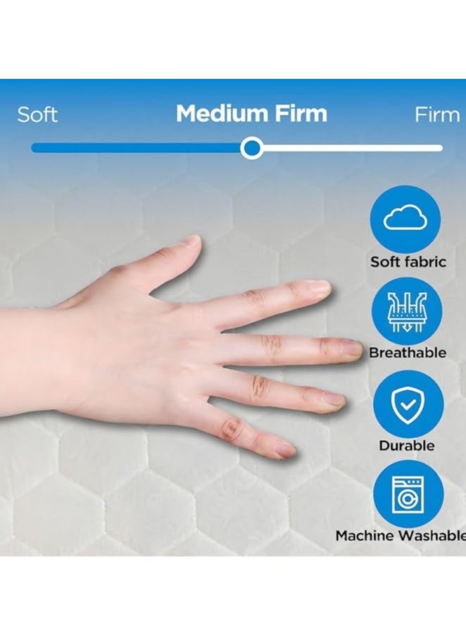 COMFY WHITE MEDICATED CLASSIC SATIN 180 X 90 X 7CM FOLDING PORTABLE MATTRESS - Image 3