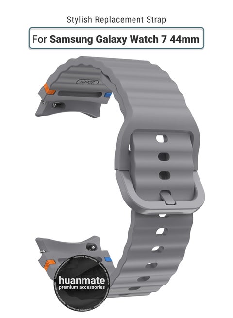 Samsung Galaxy Watch 7 44mm Soft Silicone Replacement Strap - High Quality, Lightweight, Stylish & Durable - Easy Installation - Replacement Strap for Samsung Galaxy Watch 7 44mm