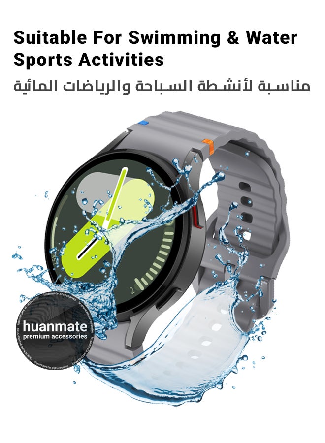 Samsung Galaxy Watch 7 44mm Soft Silicone Replacement Strap - High Quality, Lightweight, Stylish & Durable - Easy Installation - Replacement Strap for Samsung Galaxy Watch 7 44mm