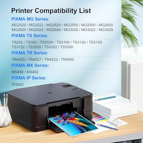 Adoccur PG-245 XL/CL-246 XL Ink Value Pack (2 Cartridges) Replacement for Canon 245XL 246XL Combo Pack 245XL Ink Cartridge Compatible with Pixma TS202/TR4520/MG2525/TS3322/TS3320/MG2522/TS302/MG2520/MX490 - Image 2