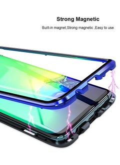 NuSense Double Dual Side Tempered Glass Full Screen Magnetic Metal Frame Aluminium Bumper Case Cover Xiaomi Mi 9T  (Blue)  - Image 3