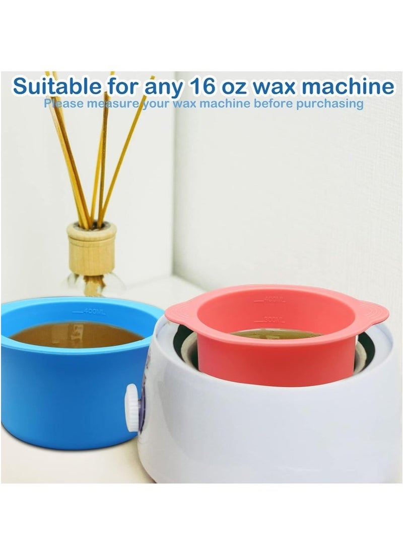 2 Pcs Silicone Non-Stick Wax Melt Warmer Liner,Wax Warmer Machine Reuse Wax Melt Warmer Wax Pot Replacement for Hair Removal - Image 4