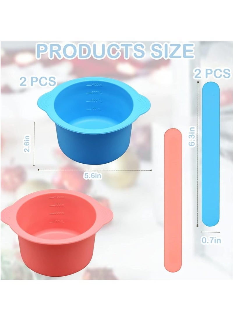 2 Pcs Silicone Non-Stick Wax Melt Warmer Liner,Wax Warmer Machine Reuse Wax Melt Warmer Wax Pot Replacement for Hair Removal - Image 2