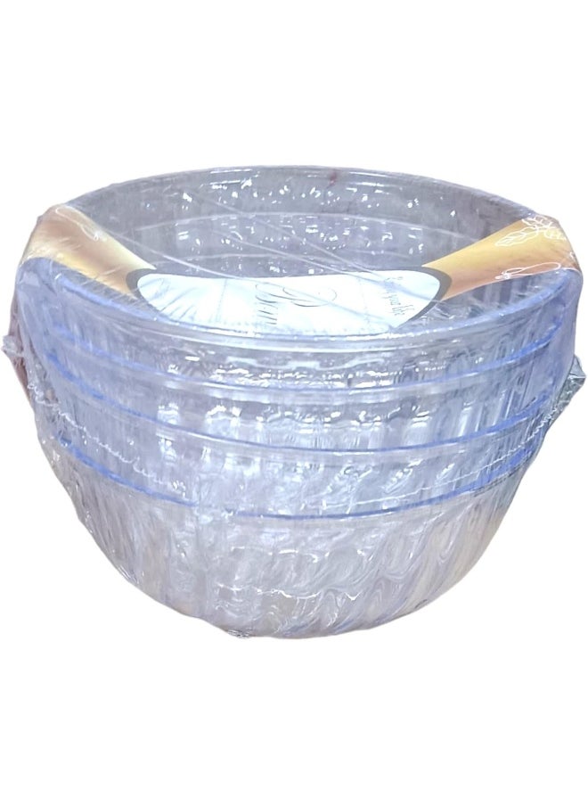 SAQOWARE - Saqoware Pack of 4 Pcs Round Acrylic Salad Bowls 5 Inch - Image 1