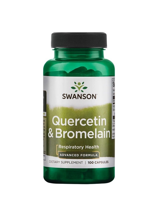 SWANSON Quercetin & Bromelainpromote Respiratory Health Supportaid Seasonal Immune System Healthsupport Cholesterol Levels Already W/I Normal Range 100 Caps (250Mg Quercetin/78Mg Bromelain) - Image 2