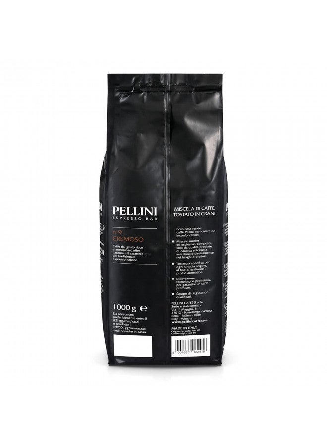 Pellini No.9 Cremeso Roasted Coffee Beans 1kg - Image 4
