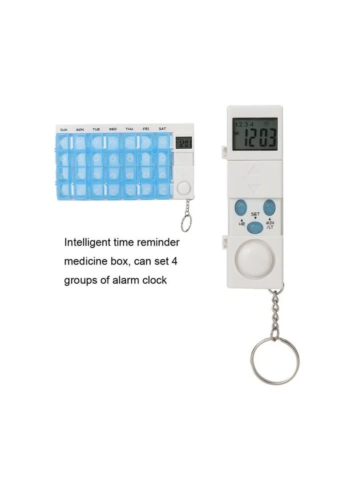 1-Piece 28 Grids Weekly Portable Medicine Tablet Pills Storage Box,Candy Organizer Case With Remider - Image 4