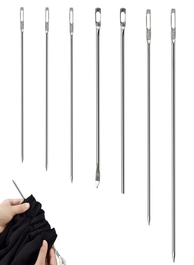 Realand 7Pcs Drawstring Threader Tool Set, 7 Sizes Quick & Easy Draw String Threading Tool Metal Needle for Hoodie String Sweatpants Shorts Pants Drawstring Cord Replacement - Image 1