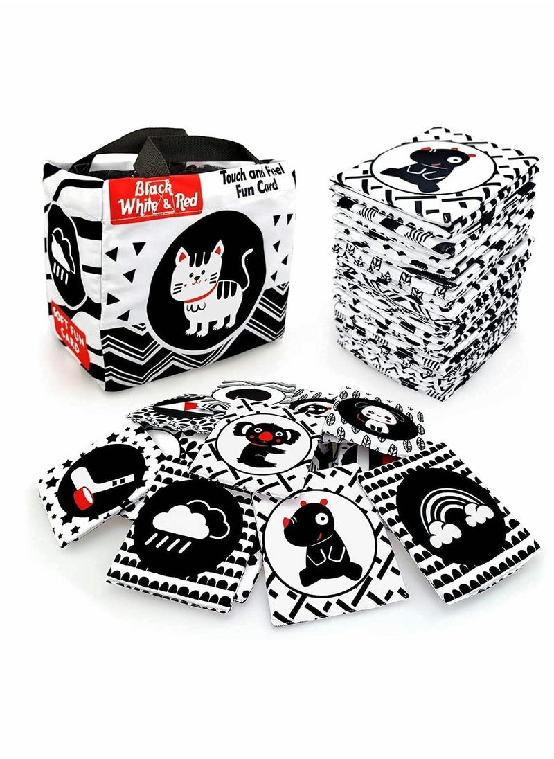 Generic Black and White Baby Intelligence Fun Letter Card Portable Set Cloth Book Early Educational Toys Perfect for Baby Shower Gift  - Image 4