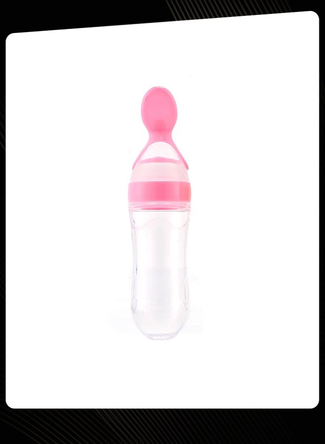 Silicone Natural, Flexible Feeding Bottle And Spoon Comfortable For Baby - 90Ml - Image 1