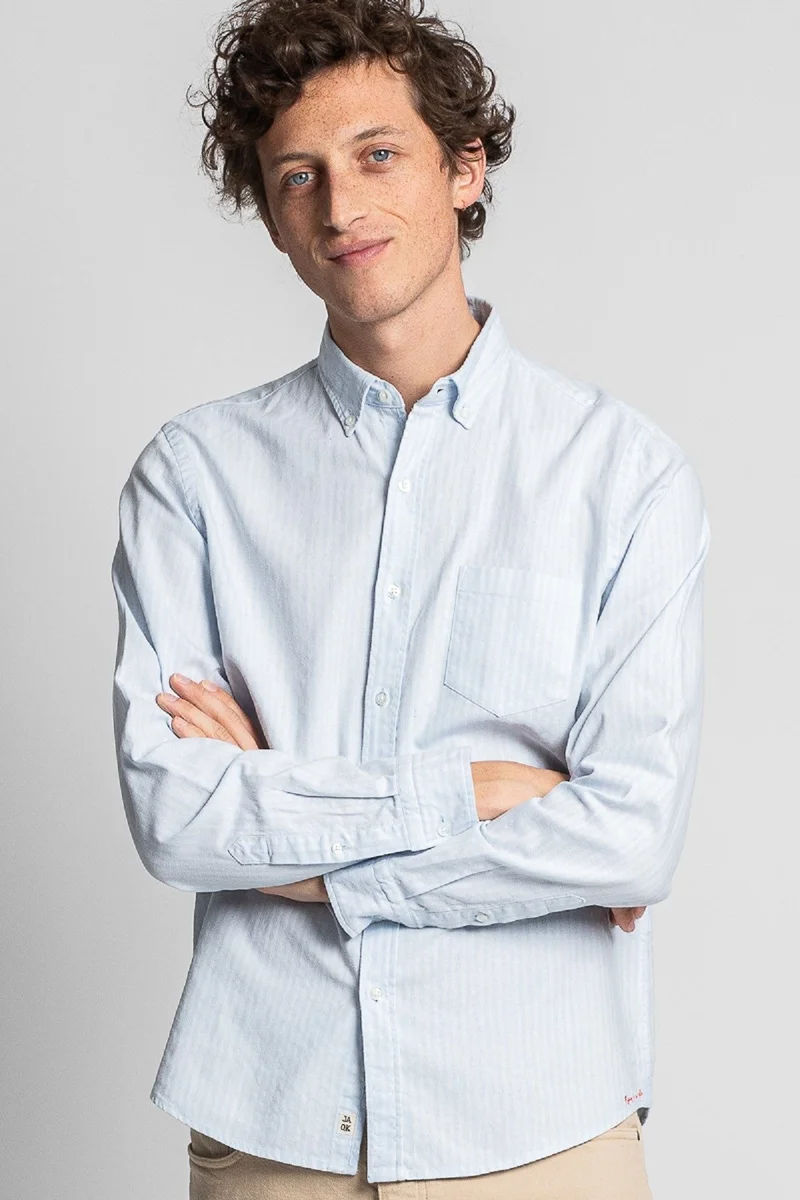 Jaqk La Tropezienne (The Tropezian) - Light Blue Linen Shirt