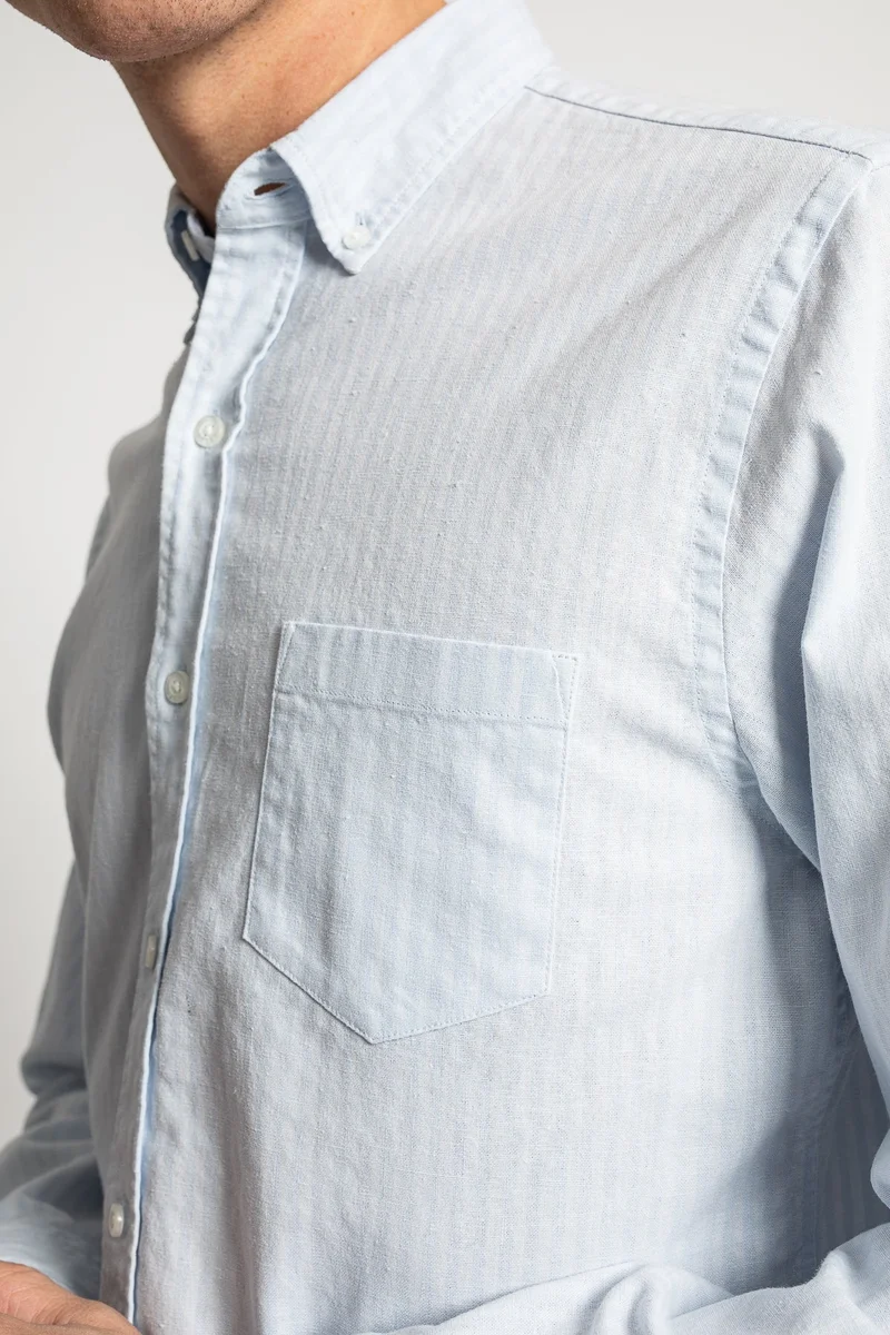 Jaqk La Tropezienne (The Tropezian) - Light Blue Linen Shirt