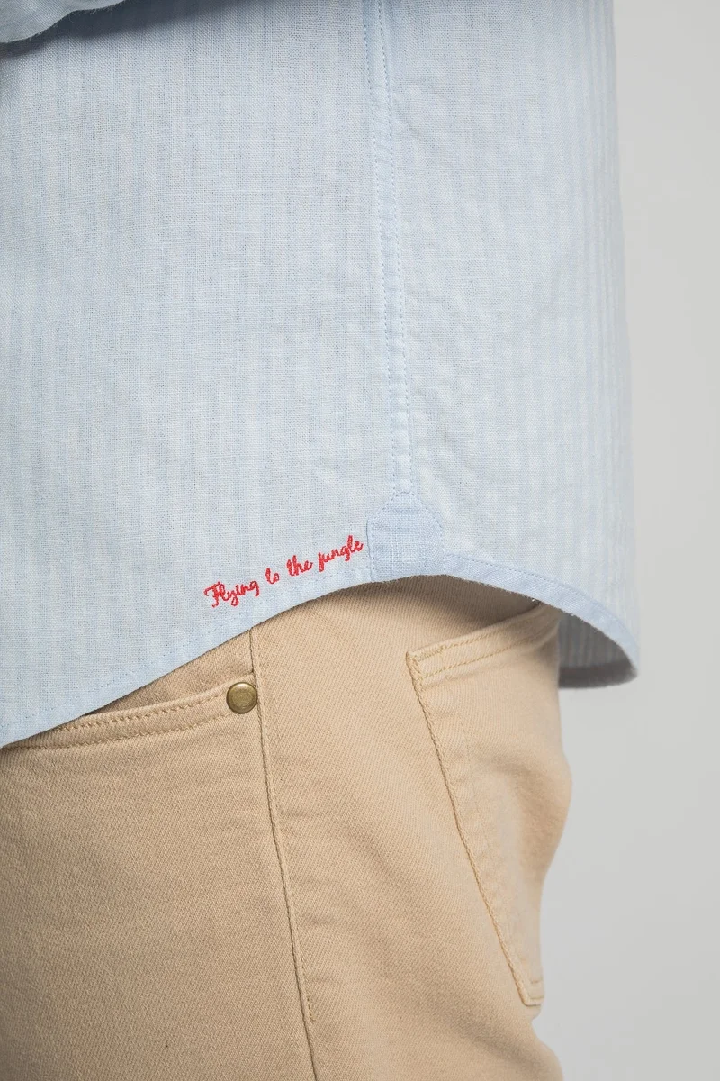 Jaqk La Tropezienne (The Tropezian) - Light Blue Linen Shirt