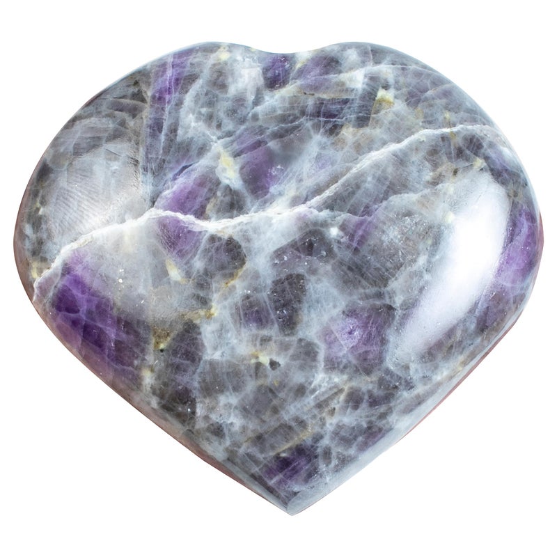 Crocon 50mm Morado Opal Heart Stone Big Heart Shape Puff Stones Set 450 Carats Pocket Crystal Healing Tumble Collection Palm Worry Stone Good Luck Charm Meditation Gift Craft Home Decor