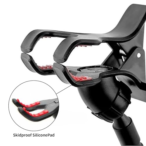 STRIFF Flexible Mobile- Stand, Mobile Clip Holder, Metal Built -for Video, Heavy Duty Foldable Tabletop Holder with 360° Rotation, Multi Angle Clamp for All Smartphones (Black) - Image 5