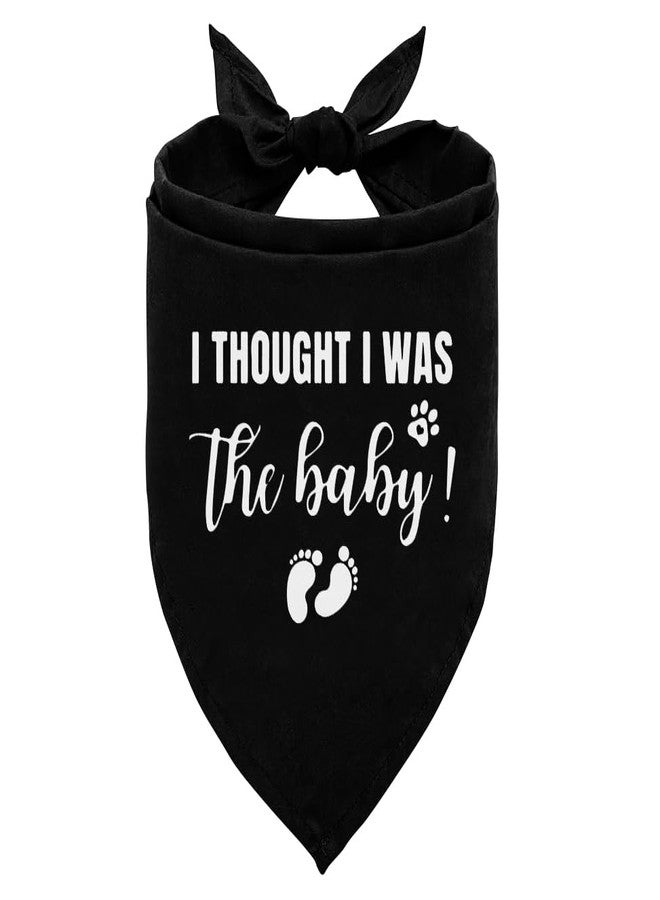ZPPRJF I Thought I was The Baby Dog Bandana, Pet Scarf Accessories, Pet Triangle Scarf, Dog Bandana for Small Medium Dogs, Pregnancy Announcement Dogs Bandanas (M) - Image 1