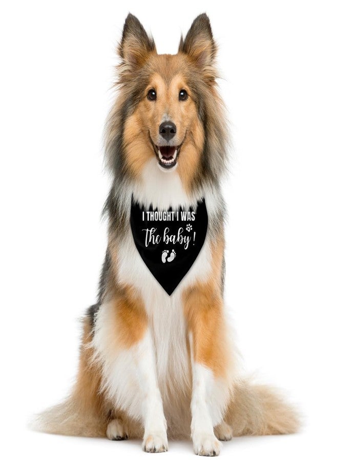 ZPPRJF I Thought I was The Baby Dog Bandana, Pet Scarf Accessories, Pet Triangle Scarf, Dog Bandana for Small Medium Dogs, Pregnancy Announcement Dogs Bandanas (M) - Image 2