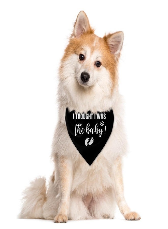 ZPPRJF I Thought I was The Baby Dog Bandana, Pet Scarf Accessories, Pet Triangle Scarf, Dog Bandana for Small Medium Dogs, Pregnancy Announcement Dogs Bandanas (M) - Image 3