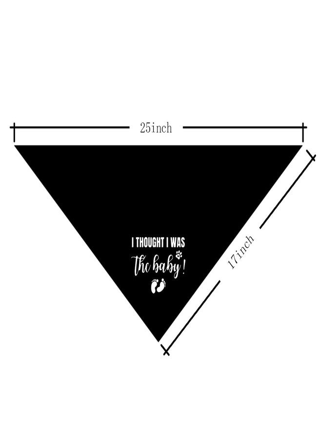 ZPPRJF I Thought I was The Baby Dog Bandana, Pet Scarf Accessories, Pet Triangle Scarf, Dog Bandana for Small Medium Dogs, Pregnancy Announcement Dogs Bandanas (M) - Image 4
